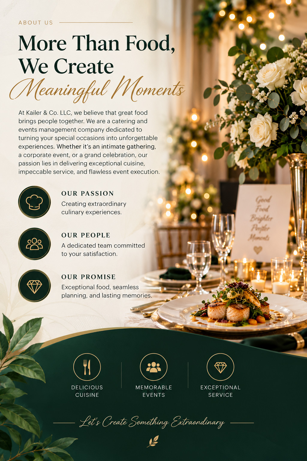 More than food, we create meaningful moments - Kailer & Co.