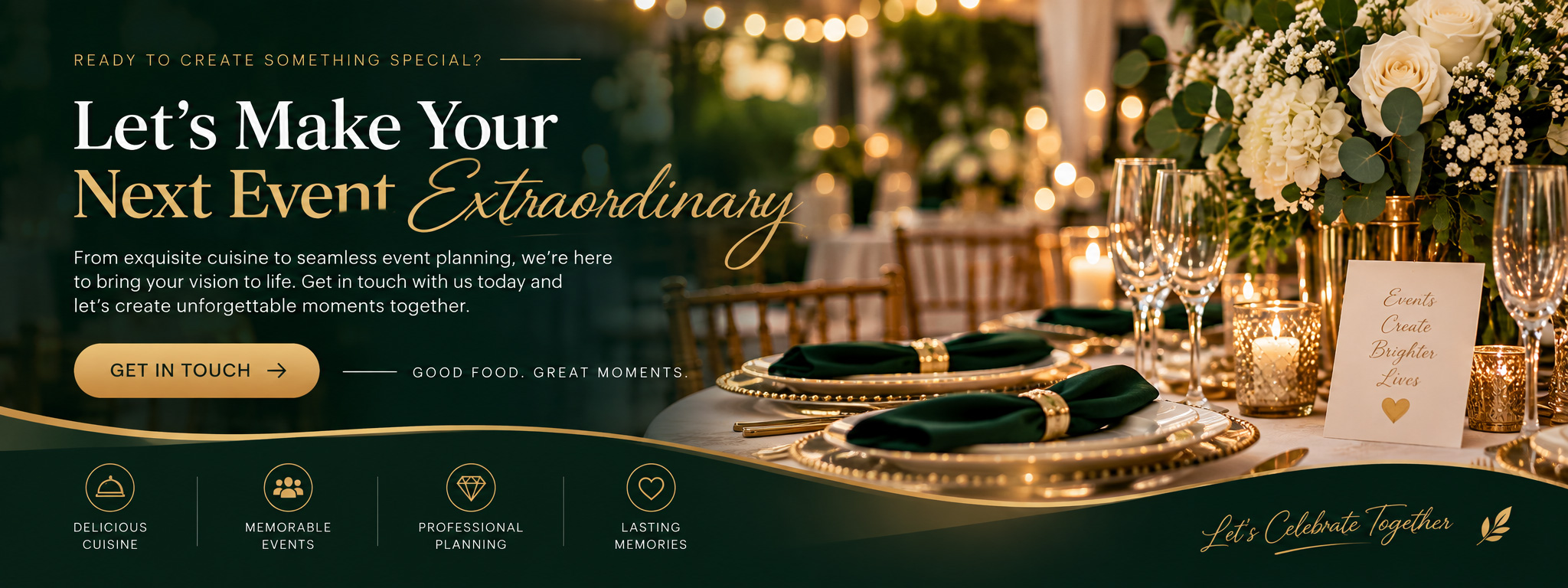 Let's Make Your Next Event Extraordinary - Kailer & Co. LLC. Click to get in touch and plan your event.